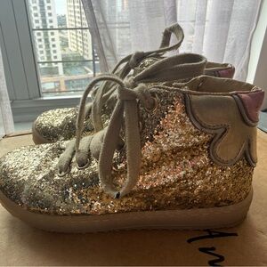 Naturino Gold Glitter Kids' Sneakers